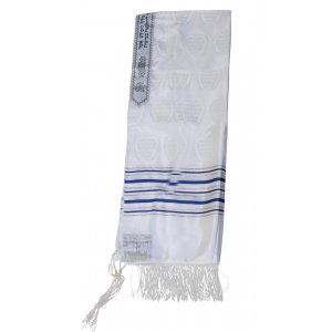 Talitnia Zion Paz Tallit Prayer Shawl - Blue Silver Stripes