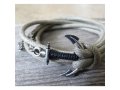 Triple Wrap Bracelet with Silver Plated Anchor - Only 1 In Stock