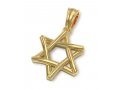 14K Gold interlocked Star of David Pendant