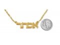 18k Gold Plated Personalized Classic Hebrew Name Necklace Print Letters