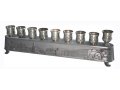 2-in-1 Pewter Plated Menorah, Jerusalem Engraving - Shabbat Lights on Reverse