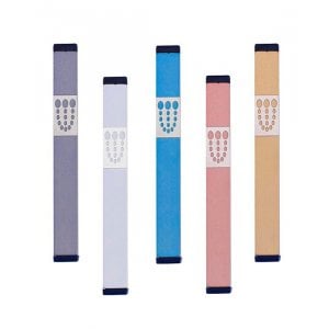 Agayof Mezuzah Case with Bubbly Dots Shin, Light Colors - 5 Inches Height