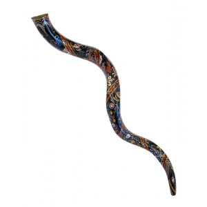 Collectors Hand Painted Yemenite Shofar - Oriental