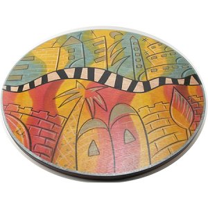 Jerusalem Lazy Susan Composi by Kakadu Art