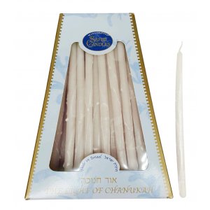 Handmade Dripless Hanukkah Candles - Pure White