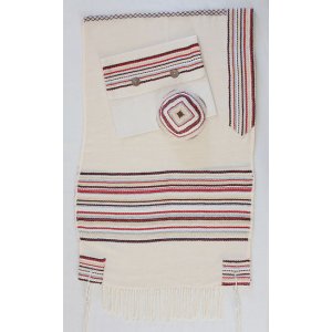 Weaving Creation Hand Woven Tallit Gevura - Courage