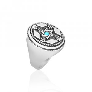 Silver Star of David Ring from Golan Studio