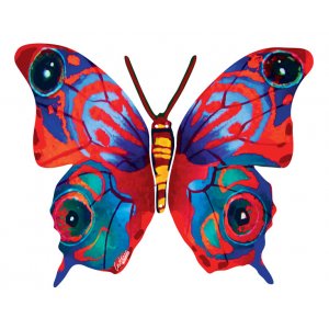 David Gerstein Double Sided Steel Wall Sculpture - Mira Butterfly