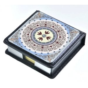 Dorit Judaica Decorative Memo Box  Pomegranate Mandala with Swarovski Stone