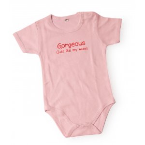 Barbara Shaw Short Sleeve Baby Onesie - Gorgeous Just Like My Mom 3-6 Months