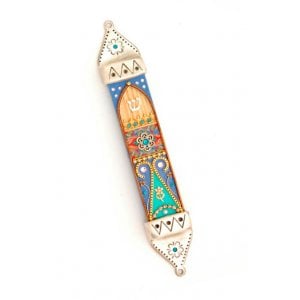 Colorful Oriental Mezuzah by Ester Shahaf