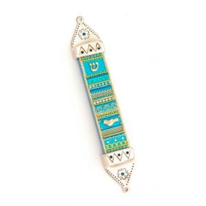 Dove Design Turquoise Mezuzah - Ester Shahaf