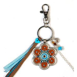 Red Flower Keychain by Ester Shahaf