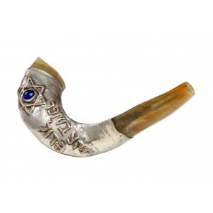 Sound the Great Shofar Blessing Silver Ram's Horn Shofar