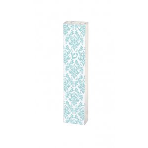 Dorit Judaica Lucite Mezuzah Case Open Fleur De Lys Design - Blue and White