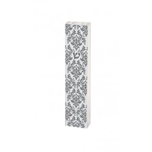 Dorit Judaica Lucite Mezuzah Case, Open Fleur De Lys Design - Gray