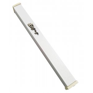 Classic White Aluminum Mezuzah - Shin Daled Yud Letters