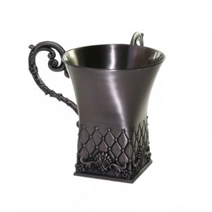 Pewter Netilat Yadayim Wash Cup - Square Shape