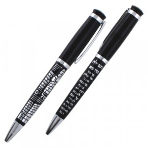 Black Ballpoint Pen - Silver Physicians Prayer and Jerusalem Images