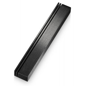 Adi Sidler Extra Large Mezuzah Case, Vertical Tracks Resembling Shin - Black