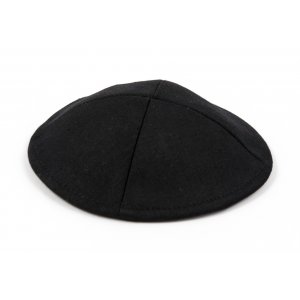 Black Cloth Kippah with Attached Clip