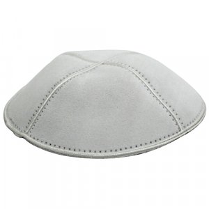 White Suede Kippah