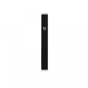 Yair Emanuel Matte Metal Mezuzah Case with Shin Letter - Black