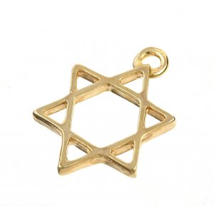 AJDesign Classic 24k Gold-Plated Star of David Charm Pendant