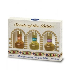 Ein Gedi Set of 3 Bottles of Anointing Oil, Myrrh, Spikenard and Frankincense 8 ml