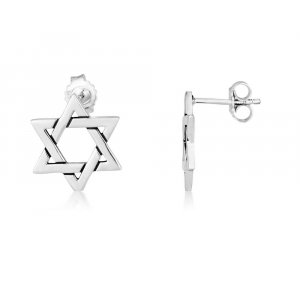 Sterling Silver Earrings - Interlocking Star of David