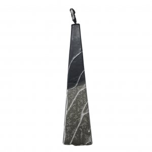 Galilee Style Handmade Pyramid Havdalah Candle - Gray and Black