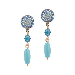 Amaro Handcrafted Earrings with Semi-precious Turquoise Gems  Ocean Collection