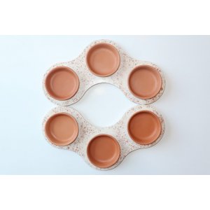 Graciela Noemi Handcrafted Terrazo Passover Seder Plate - Terracotta Color