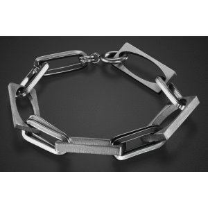 Adi Sidler, Man's Bracelet with Stainless Steel Links