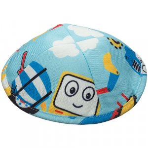 Flat Children's Design Cloth Kippah