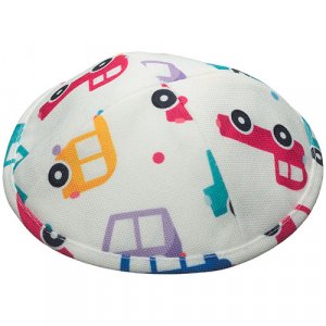 Children's Car Design Flat Cloth Kippah