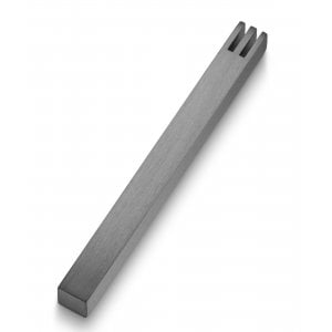 Adi Sidler Cut Out Shin on Smooth Brushed Aluminum Mezuzah Case - Dark Gray