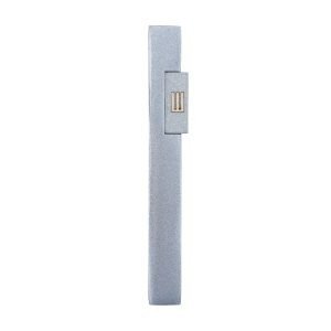 Yair Emanuel Mezuzah Case with Shin Letter in a Rectangle Pop Out  Gray