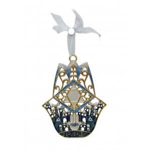 Gleaming Hamsa Wall Hanging, Jerusalem Images & Star of David  Choice of Colors