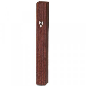 Wood-like Plastic Mezuzah Case, Dark Brown  Option: for 10cm or 12 cm Scroll