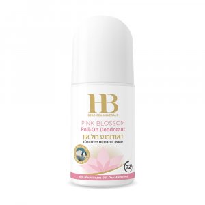 H&B Roll On Deodorant for Women Enriched with Dead Sea Minerals - Pink Blossom