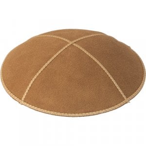 Light Brown Suede Kippah