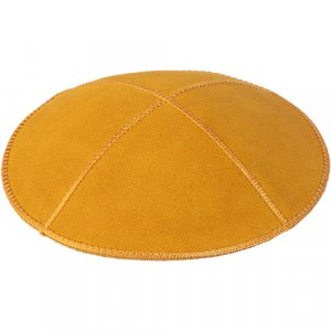 Mustard Color Suede Kippah