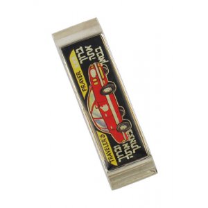 Car Mezuzah with Red Car Decoration