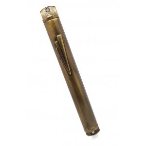 Golden Pewter Mezuzah