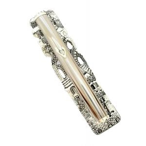 Silver Plated Old City Jerusalem Mezuzah