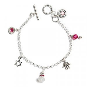 Star of David Bracelet - Pink by Ester Shahaf