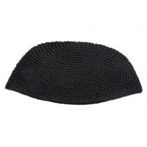 Premium Black Handmade Frik DMC Kippah