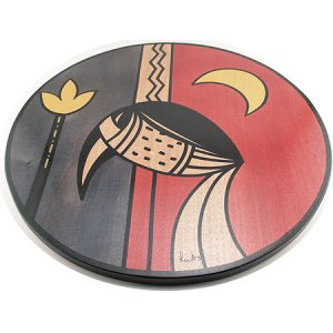 Kakadu Art Lazy Susan, Colorful Tuco Bird on Moonlit Night