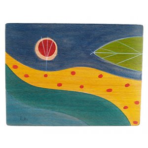 Rectangular Placemat Yellow Path by Kakadu Art